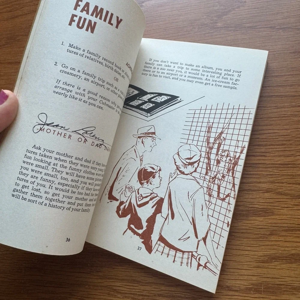 Vintage 1954 Lion Webelos Cub Scout Book Boy Scouts of America BSA Handbook